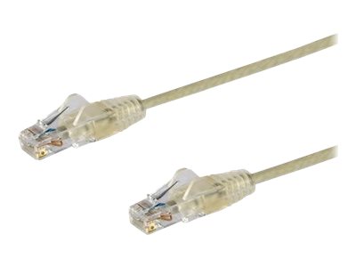 StarTech.com 1.5m Slim LSZH CAT6 Ethernet Cable, 10 Gigabit Snagless RJ45 100W PoE Patch Cord, CAT 6 10GbE UTP Network Cable w/Strain Relief, Grey, Fluke Tested/ETL, Low Smoke Zero Halogen - Category 6 - 28AWG (N6PAT150CMGRS) - Patch cable - RJ-45 (M) to RJ-45 (M) - 1.5 m - CAT 6 - snagless - grey