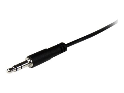 StarTech.com 2m Slim 3.5mm Stereo Extension Audio Cable - Male / Female - Headphone Audio Extension Cable Cord - 2x Mini Jack 3.5mm - 2 m (MU2MMFS) - Audio extension cable - mini-phone stereo 3.5 mm female to mini-phone stereo 3.5 mm male - 2 m - black