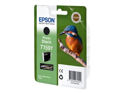 Epson T1591 - 17 ml - photo black - original - blister - ink cartridge - for Stylus Photo R2000