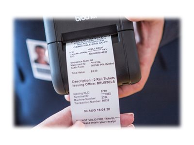 Brother RuggedJet RJ-2030 - Receipt printer - direct thermal - Roll (5.8 cm) - 203 dpi - up to 152 mm/sec - USB 2.0, Bluetooth 2.1 EDR