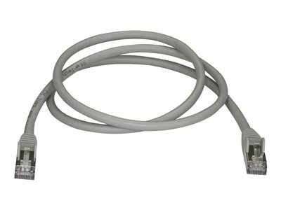 StarTech.com 5m CAT6A Ethernet Cable, 10 Gigabit Shielded Snagless RJ45 100W PoE Patch Cord, CAT 6A 10GbE STP Network Cable w/Strain Relief, Grey, Fluke Tested/UL Certified Wiring/TIA - Category 6A - 26AWG (6ASPAT5MGR) - Patch cable - RJ-45 (M) to RJ-45 (M) - 5 m - STP - CAT 6a - molded, snagless - grey