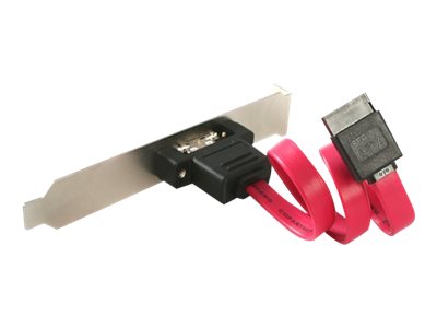 StarTech.com 1 Port SATA to eSATA Slot Plate BRacket - eSATA slot bRacket - SATA to eSATA plate - SATA to eSATA bRacket (ESATAPLATE1) - SATA internal to external panel - Serial ATA 150/300/600 - SATA (F) to eSATA (M) - 30 cm - for P/N: MSAT2SAT3, S25