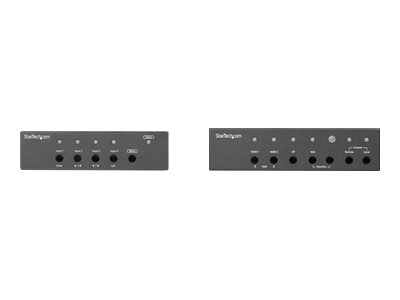 StarTech.com Multi-Input HDBaseT Extender Kit - Built-In Switch and Video Scaler - DisplayPort HDMI and VGA Over CAT6 or CAT5e (ST121HDBTSC) - Video/audio/infrared/network extender - HDMI, DisplayPort, HDBaseT, VGA - over CAT 6 - up to 70 m - TAA Compliant