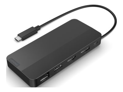 Lenovo USB-C Dual Display Travel Dock (With adapter)