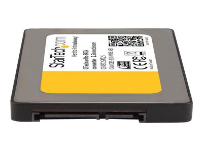 StarTech.com CFast Card to SATA Adapter with 2.5\" Housing - Supports SATA III (6 Gbps) - CFast Memory Card Converter - OS Independent (CFAST2SAT25) - Storage controller - 1 Channel - CFast Card - SATA 6Gb/s - black, silver - for P/N: BRACKET125PT, BRACKET125PTP, BRACKET225PT, BRACKET425F