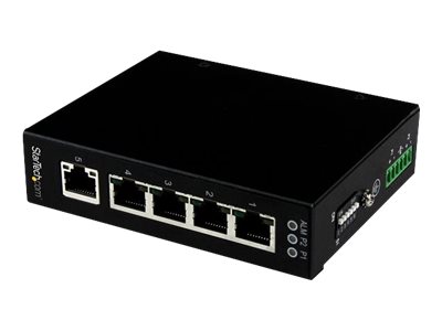 StarTech.com 5 Port Unmanaged Industrial Gigabit Ethernet Switch - DIN Rail / Wall-Mountable Network Switch - Rugged IP30 Gigabit Switch (IES51000) - Switch - 5 x 10/100/1000 - wall-mountable, desktop, DIN rail mountable - DC power
