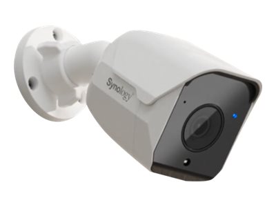 Synology BC500 - Network surveillance camera - bullet - outdoor, indoor - dustproof / waterproof - colour (Day&Night) - 5 MP - 2880 x 1620 - 720p, 1080p - fixed focal - audio - LAN 10/100 - H.264, H.265 - DC 12 V / PoE Class 3 - TAA Compliant