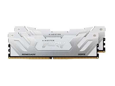 Kingston FURY Renegade - DDR5 - kit - 48 GB: 2 x 24 GB - DIMM 288-pin - 4200 MHz / PC5-67200 - CL40 - 1.45 V - unbuffered - on-die ECC - white & silver