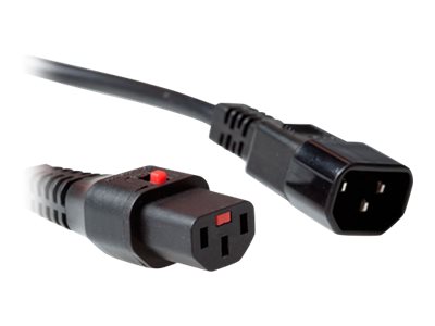 Netsnoer C13 IEC Lock C14 zwart 3m