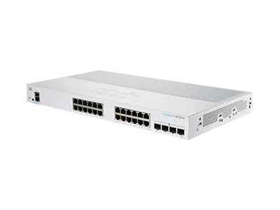 Cisco Business 250 Series CBS250-24P-4G - Switch - L3 - smart - 24 x 10/100/1000 (PoE+) + 4 x Gigabit SFP - rack-mountable - PoE+ (195 W) - remanufactured