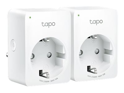 Tapo P100 V2 - Smart plug - mini - wireless - 802.11b/g/n, Bluetooth 4.2 - 2.4 Ghz (pack of 2)