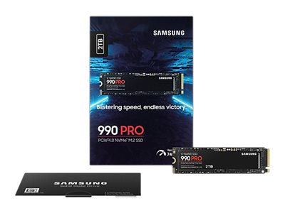 Samsung 990 PRO MZ-V9P2T0BW - SSD - encrypted - 2 TB - internal - M.2 2280 - PCIe 4.0 x4 (NVMe) - 256-bit AES - TCG Opal Encryption 2.0