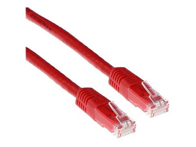ACT - Verbindingskabel - RJ-45 (M) naar RJ-45 (M) - 50 cm - UTP - CAT 5e - rood, RAL 3031