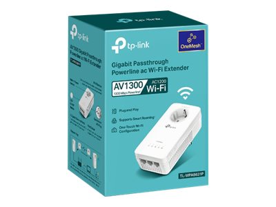 TP-Link TL-WPA8631P V4 - Powerline adapter 1GbE, HomePlug AV (HPAV), HomePlug AV (HPAV) 2.0, IEEE 1901 - Wi-Fi 5 - Dual Band - wall-pluggable