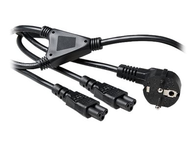PWR CORD CEE7/7 - 2 X C5 1.80M. 1 stk