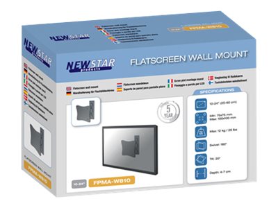 Neomounts FPMA-W810 - Bracket - full-motion - for LCD display - silver - screen size: 10\"-27\" - wall-mountable