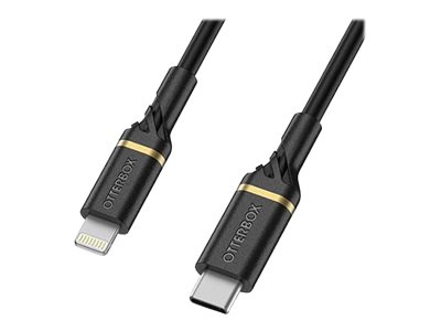 OtterBox Standard - Lightning cable - Lightning male to 24 pin USB-C male - 1 m - USB Power Delivery (60W) 