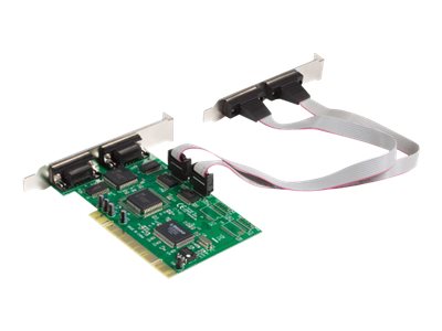 StarTech.com 4-Port PCI Serial Card with 16550 UART - PCI RS232 Serial Adapter Card (PCI4S550N) - Serial adapter - PCI - RS-232 x 4