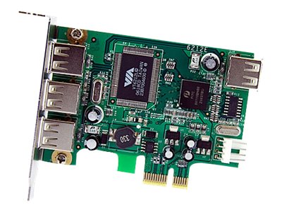 StarTech.com 4 Port PCI Express Low Profile High Speed USB Card - PCIe USB 2.0 Card - PCI-E USB 2.0 Card (PEXUSB4DP) - USB adapter - PCIe low profile - USB, USB 2.0 - 4 ports - for P/N: ST4200MINI2