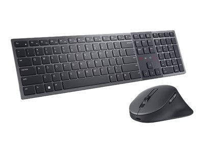Dell Premier KM900 - Keyboard and mouse set - collaboration - backlit - wireless - 2.4 GHz, Bluetooth 5.1 - QWERTY - UK - graphite - with 3 years NBD Advance Exchange