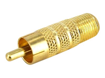 StarTech.com One-piece RCA to F Type Coaxial Cable - M/F - Gold-plated RCA to RG6 F Type Coax Cable Adapter (RCACOAXMF) - Adapter - composite video - RCA male to F connector female - gold
