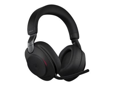 Jabra Evolve2 85 MS Stereo - Headset - full size - Bluetooth - wireless, wired - active noise cancelling - 3.5 mm jack - noise isolating - black - Certified for Microsoft Teams