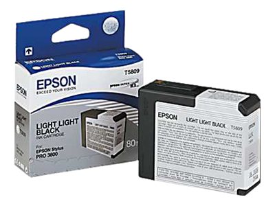 Epson T5809 - 80 ml - light light black - original - ink cartridge - for Stylus Pro 3800, Pro 3880