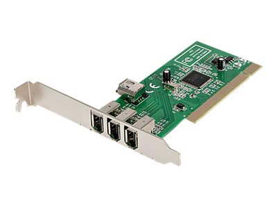 StarTech.com 4 port PCI 1394a FireWire Adapter Card - 3 External 1 Internal FireWire PCI Card for Laptops (PCI1394MP) - FireWire adapter - PCI - Firewire - 3 ports