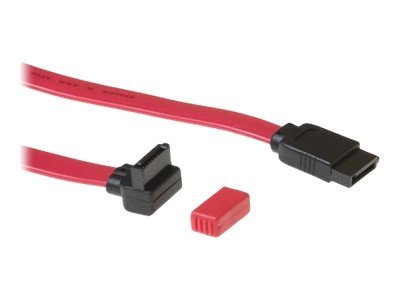 Intronics - SATA-kabel - 7 pin SATA naar 7 pin SATA - 75 cm - haakse connector - rood