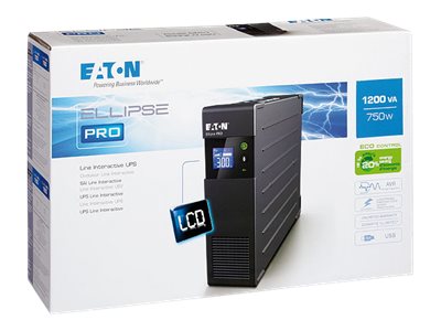 Eaton Ellipse PRO 1200 - UPS - AC 230 V - 750 Watt - 1200 VA - 7 Ah - USB - output connectors: 8 - 2U - 19\"