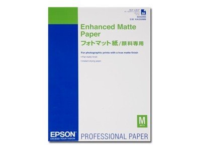 Epson Enhanced Matte - Matte - 260 micron - A2 (420 x 594 mm) - 192 g/m² - 50 sheet(s) paper - for SureColor P5000, SC-P7500, P900, P9500, T2100, T3100, T3400, T3405, T5100, T5400, T5405