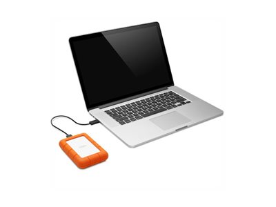 LaCie Rugged Mini - Hard drive - 4 TB - external (portable) - USB 3.0 - 5400 rpm - 256-bit AES - with Seagate Rescue Data Recovery