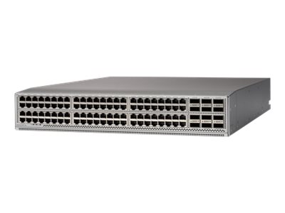 Cisco Nexus 93216TC-FX2 - Switch - L3 - Managed - 96 x 100 Gigabit QSFP28 / 40 Gigabit QSFP28 + 96 x 10 Gigabit Ethernet - front and side to back - rack-mountable - remanufactured