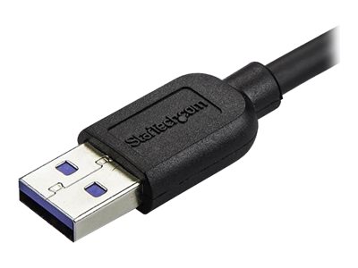 StarTech.com 2m 6 ft Slim Micro USB 3.0 Cable M/M - Left-Angle Micro-USB - USB 3.0 A to Micro B - Angled Micro USB - USB 3.1 Gen 1 (5Gbps) (USB3AU2MLS) - USB cable - Micro-USB Type B (M) to USB Type A (M) - USB 3.0 - 2 m - left-angled connector - black