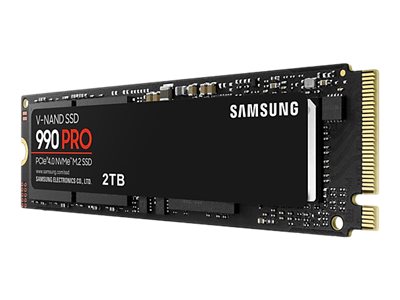 Samsung 990 PRO MZ-V9P2T0BW - SSD - encrypted - 2 TB - internal - M.2 2280 - PCIe 4.0 x4 (NVMe) - 256-bit AES - TCG Opal Encryption 2.0