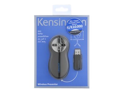 Kensington Si600 Wireless Presenter with Laser Pointer - Presentation remote control - 4 buttons - RF - black