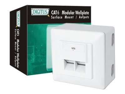 CAT 6 WALL OUTLET SHIELDED 2X RJ45 8P8