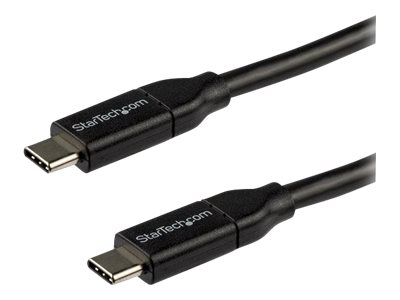 StarTech.com USB C To USB C Cable - 10 ft / 3m - USB-IF Certified - 5A PD - USB 2.0 - USB Type C Charging Cable - USB C Fast Charge Cable (USB2C5C3M) - USB cable - 24 pin USB-C (M) to 24 pin USB-C (M) - Thunderbolt 3 / USB 2.0 - 5 A - 3 m - black