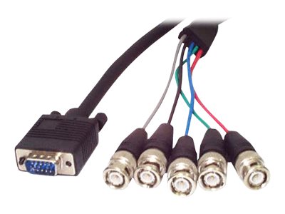 6 ft HD15 VGA to 5 BNC Monitor Cable