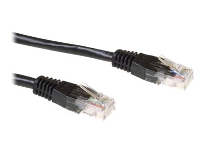 ACT - Patch cable - RJ-45 (M) - RJ-45 (M) - 50 cm - UTP - CAT 6a - black, RAL 9011