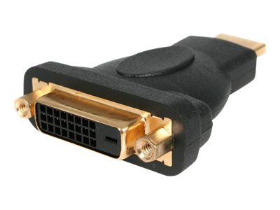 StarTech.com HDMI Male to DVI Female - HDMI to DVI-D Adapter - Bi-Directional - DVI to HDMI (HDMIDVIMF) - Adapter - dual link - HDMI male to DVI-D female - black - for P/N: DK31C3HDPD, DK31C3HDPDUE, SV221HUC4K, SV231DHU34K6, SV231HU34K6, SV431HU34K6