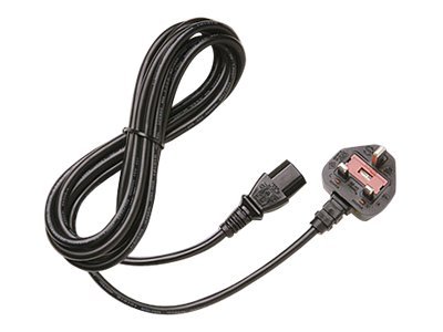 HPE - Power cable - power IEC 60320 C13 to BS 1363A (M) - AC 250 V - 10 A - 1.83 m - for HPE MSL2024, MSL4048, SN6610C 32, Apollo 4510 Gen9, ProLiant DL380 G6, XL290n Gen10