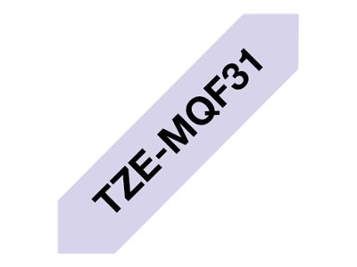 Brother TZe-MQF31 - Black on pastel purple - Roll (1.2 cm x 8 m) 1 cassette(s) laminated tape - for Brother PT-P950, P-Touch PT-D610, E310, P-Touch Cube PT-P300, P-Touch Cube Pro PT-P910
