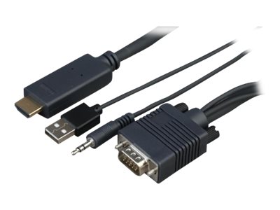 Sony 1m VGA to HDMI cable converter with USB power