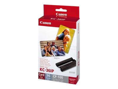Canon KC-36IP - 54 x 86 mm print cartridge / paper kit - for Canon SELPHY CP1000, CP1200, CP1300, CP530, CP780, CP790, CP800, CP820, CP900, CP910