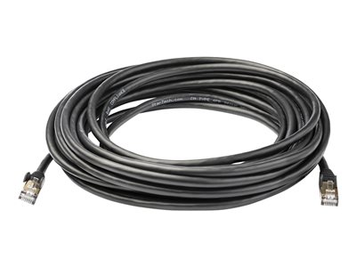 StarTech.com 10m CAT6A Ethernet Cable, 10 Gigabit Shielded Snagless RJ45 100W PoE Patch Cord, CAT 6A 10GbE STP Network Cable w/Strain Relief, Black, Fluke Tested/UL Certified Wiring/TIA - Category 6A - 26AWG (6ASPAT10MBK) - Patch cable - RJ-45 (M) to RJ-45 (M) - 10 m - STP - CAT 6a - molded, snagless - black