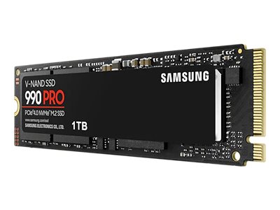 Samsung 990 PRO MZ-V9P1T0BW - SSD - encrypted - 1 TB - internal - M.2 2280 - PCIe 4.0 x4 (NVMe) - 256-bit AES - TCG Opal Encryption 2.0