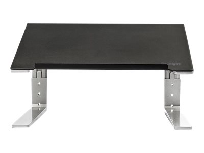 StarTech.com Adjustable Laptop Stand - Heavy Duty Steel & Aluminum - 3 Height Settings - Tilted - Ergonomic Laptop Riser for Desk (LTSTND) - Notebook stand - desktop - 17\" - black, silver
