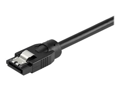 StarTech.com 0.3 m Round SATA Cable - Latching Connectors - 6Gbs SATA Cable - SATA cable - Serial ATA 150/300/600 - SATA (R) latched to SATA (R) latched - 30 cm - round - black