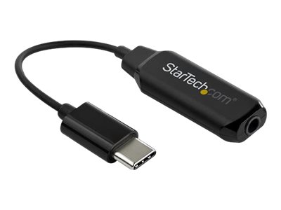 StarTech.com USB C to 3.5mm Audio Adapter, USB Type C to AUX Female Wired Headphone Jack with 32-bit DAC, Active USB C Digital Sound Card for Headset Audio Conference, Samsung S20 iPad Pro - 384Kbps Hi-Res Audio (USBCAUDIO) - Audio adaptor - USB-C ma